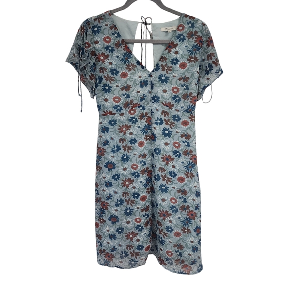 Madewell Flutter Sleeve Open-Back Mini Dress in Wildflower Garden - Picture 10 of 13